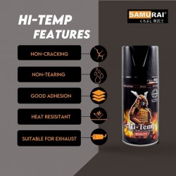 Samurai Paint Hi-Temp Spray Paint H2 Black 300ML