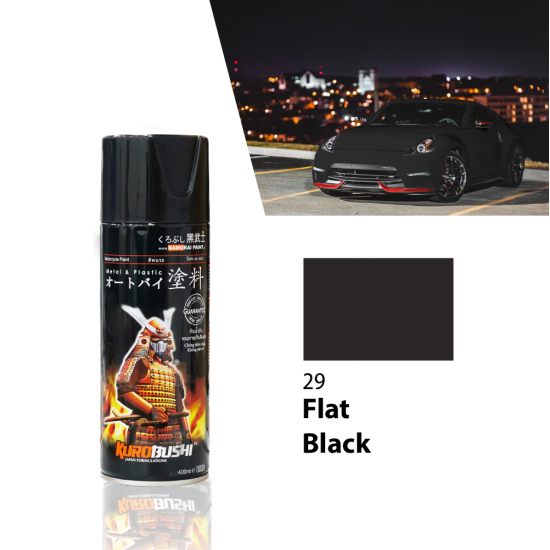 Samurai Paint Standard Colour 29 Flat Black 400ML