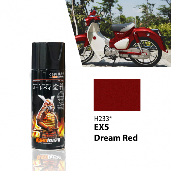 Samurai Paint Honda Colour H233 Ex-5 Dream Red 400ML