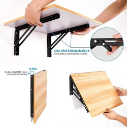 Bosco Adjustable Wall Mounted Folding Shelf L-Bracket (2PCS/SET) - 8"/10"/12"/14"/16"/18"/20" Bosco Adjustable Wall Mounted Folding Shelf L-Bracket (2PCS/SET) - 8"/10"/12"/14"/16"/18"/20"