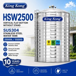 King Kong HSW2500 Vertical Round Bottom With Stand Stainless Steel Water Tank 25000L/5500G