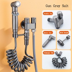 Home Store Brass + ABS Multi-Functional Double Faucet Toilet Bidet Sprayer Gun Set 1/2'' Home Store Brass + ABS Multi-Functional Double Faucet Toilet Bidet Sprayer Gun Set 1/2''