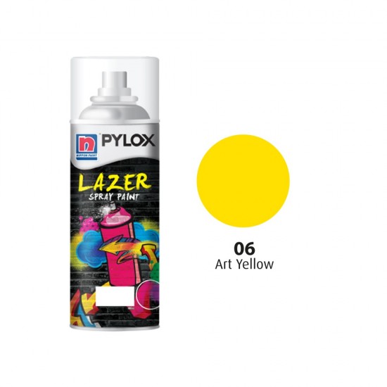 Nippon Pylox Lazer Spray Paint Solid Colour 06 Art Yellow 400cc Nippon Pylox Lazer Spray Paint Solid Colour 06 Art Yellow 400cc