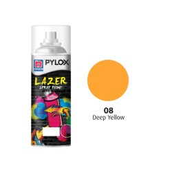Nippon Pylox Lazer Spray Paint Solid Colour 08 Deep Yellow 400cc