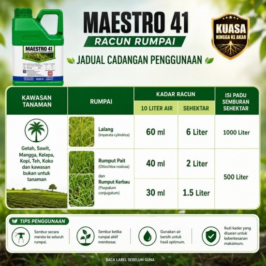 4L Maestro 41 Racun Rumput (Kelas III) 4L Maestro 41 Racun Rumput (Kelas III)