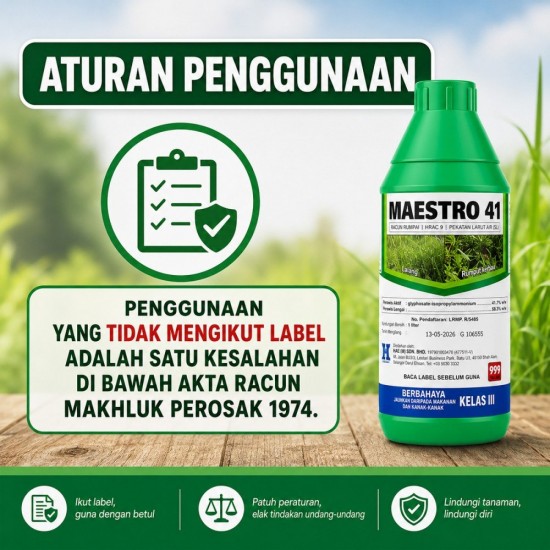 1L Maestro 41 Racun Rumput (Kelas III) 1L Maestro 41 Racun Rumput (Kelas III)