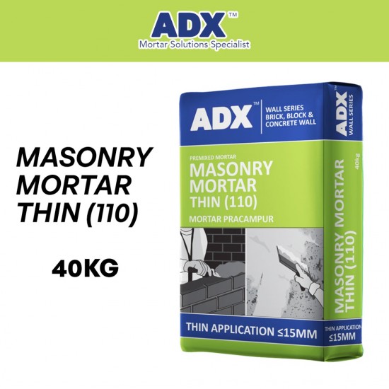 ADX 110 Masonry Mortar Thin 40KG (Grey)
