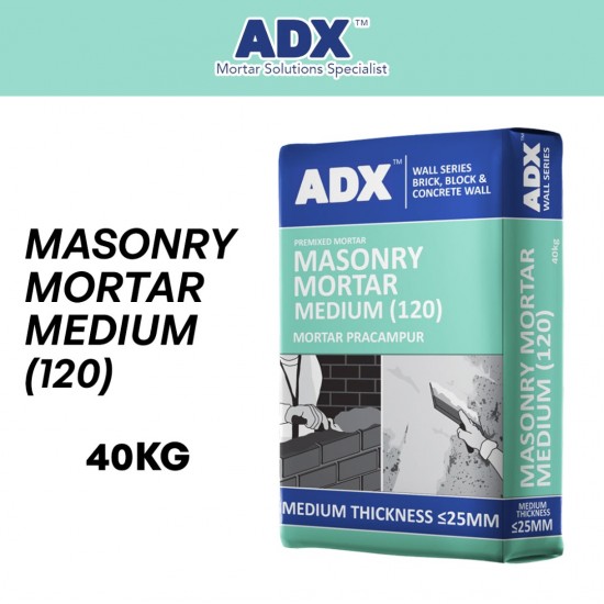 ADX 120 Masonry Mortar Medium 40KG (Grey)