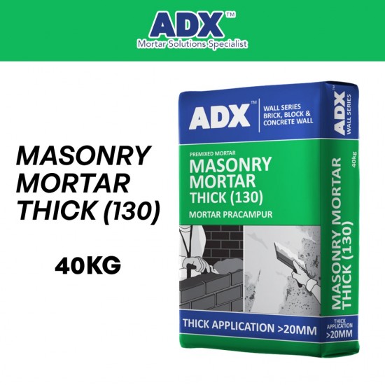 ADX 130 Masonry Mortar Thick 40KG (Grey)