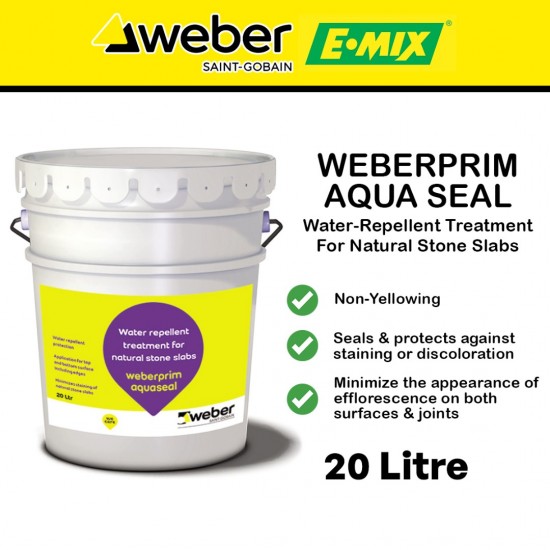 Weber Weberprim Aqua Seal Water Repellent Treatment For Natural Stone Slabs 20L
