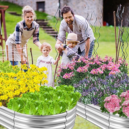 Home Store Type 4 Galvanized Raised Garden Bed 2400MM (L) x 900MM (W) x 290MM (H) - Oblong