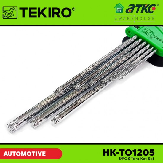 Tekiro HK-TO1205 9PCS Torx Key Set Mirror Finishing Tekiro HK-TO1205 9PCS Torx Key Set Mirror Finishing