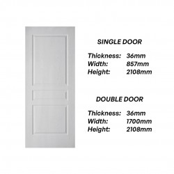 Frontiera SBD-MD-003 3P Baltic Moulded Door Series Single Door/ Double Equal Door (With Primer Coating Only) Frontiera SBD-MD-003 3P Baltic Moulded Door Series Single Door/ Double Equal Door (With Primer Coating Only)