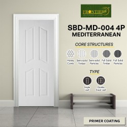 Frontiera SBD-MD-004 4P Mediterranean Moulded Door Series Single Door/ Double Equal Door (With Primer Coating Only)
