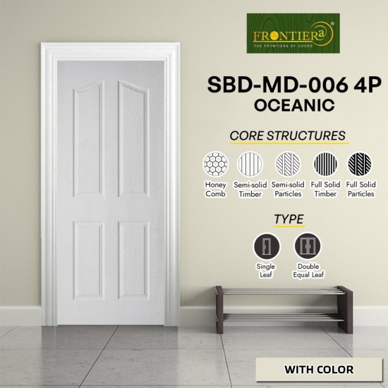 Frontiera SBD-MD-006 4P Oceanic Moulded Door Series Single Door/ Double Equal Door (With Color) Frontiera SBD-MD-006 4P Oceanic Moulded Door Series Single Door/ Double Equal Door (With Color)