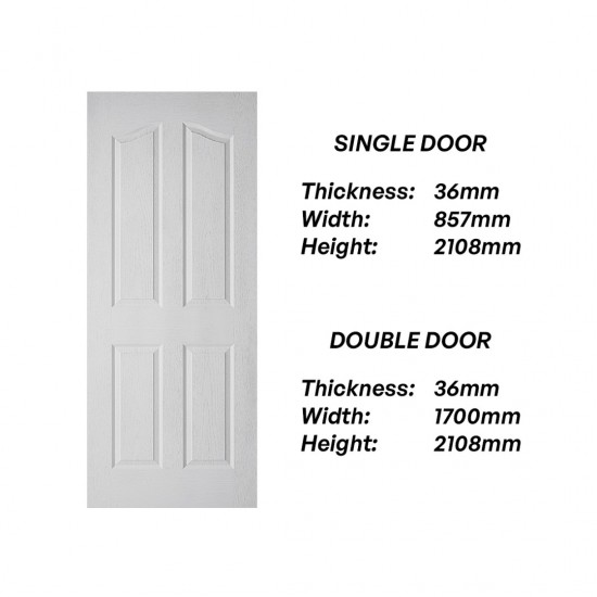 Frontiera SBD-MD-006 4P Oceanic Moulded Door Series Single Door/ Double Equal Door (With Color) Frontiera SBD-MD-006 4P Oceanic Moulded Door Series Single Door/ Double Equal Door (With Color)