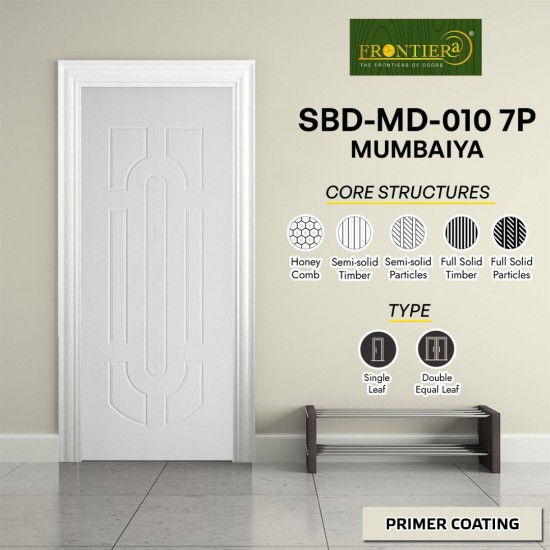 Frontiera SBD-MD-010 7P Mumbaiya Moulded Door Series Single Door/ Double Equal Door (With Primer Coating Only)