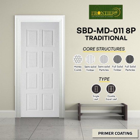 Frontiera SBD-MD-011 8P Traditional Moulded Door Series Single Door/ Double Equal Door (With Primer Coating Only)