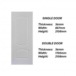 Frontiera SBD-MD-015 2P Bristol Moulded Door Series Single Door/ Double Equal Door (With Primer Coating Only) Frontiera SBD-MD-015 2P Bristol Moulded Door Series Single Door/ Double Equal Door (With Primer Coating Only)