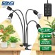 Sansi 10W Adjustable 4-Head Clip-On Light Holder + 4x 10W LED Grow Light