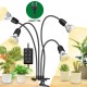 Sansi 10W Adjustable 4-Head Clip-On Light Holder + 4x 10W LED Grow Light