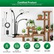 Sansi 10W Adjustable 4-Head Clip-On Light Holder + 4x 10W LED Grow Light