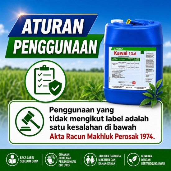 20L Kawal 13.6 Racun Rumput (Kelas IV) 20L Kawal 13.6 Racun Rumput (Kelas IV)