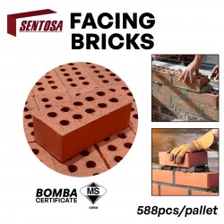 Sentosa Facing Bricks 10 Holes 215MM (L) x 100MM (W) x 65MM (H) - (588 PCS/PALLET)