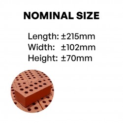Sentosa Facing Bricks 10 Holes 215MM (L) x 100MM (W) x 65MM (H) - (PIECE)