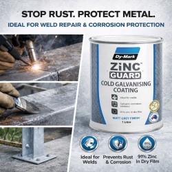 Dy-Mark Zinc Guard Cold Galvanising Coating 1L - Matt Grey Finish Dy-Mark Zinc Guard Cold Galvanising Coating 1L - Matt Grey Finish