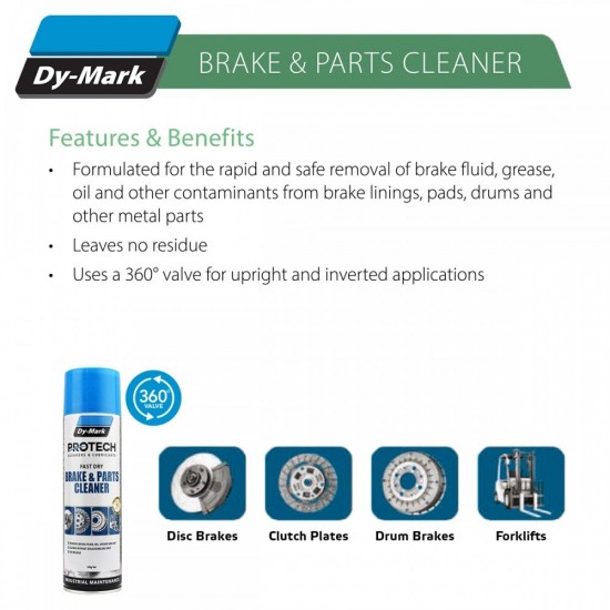 Dy-Mark Protech Brake & Parts Cleaner 500G Dy-Mark Protech Brake & Parts Cleaner 500G