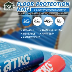 Home Store Floor Protection Underlayment Mat / Mat Plus Flooring Protection Canvas 1.5MM/3.0MM (T) x 1.2M (W) x 12M (L)