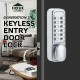 Home Store #600 Push Button Lock Keyless Entry Door Lock With Keypad (Generation 3) - Satin Chrome Home Store #600 Push Button Lock Keyless Entry Door Lock With Keypad (Generation 3) - Satin Chrome