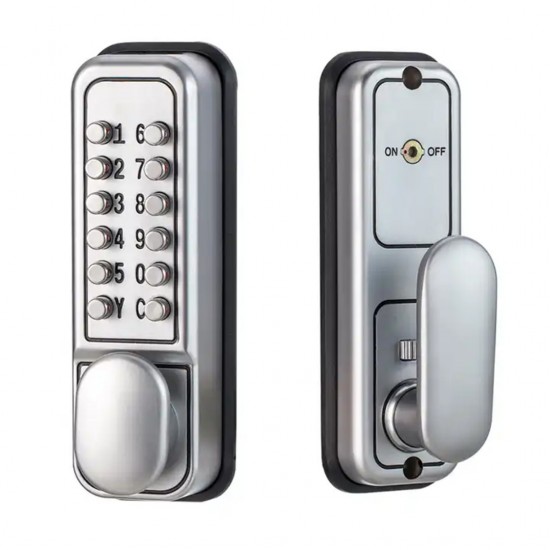 Home Store #600 Push Button Lock Keyless Entry Door Lock With Keypad (Generation 3) - Satin Chrome Home Store #600 Push Button Lock Keyless Entry Door Lock With Keypad (Generation 3) - Satin Chrome