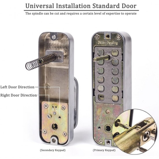 Home Store #600 Push Button Lock Keyless Entry Door Lock With Keypad (Generation 3) - Satin Chrome Home Store #600 Push Button Lock Keyless Entry Door Lock With Keypad (Generation 3) - Satin Chrome
