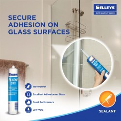 Selleys S301 Acetoxy Silicone Sealant 300G - Black/Clear/White
