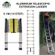 Home Store Aluminium Telescopic Single Extension Ladder 5.1M (14 Step) Home Store Aluminium Telescopic Single Extension Ladder 5.1M (14 Step)