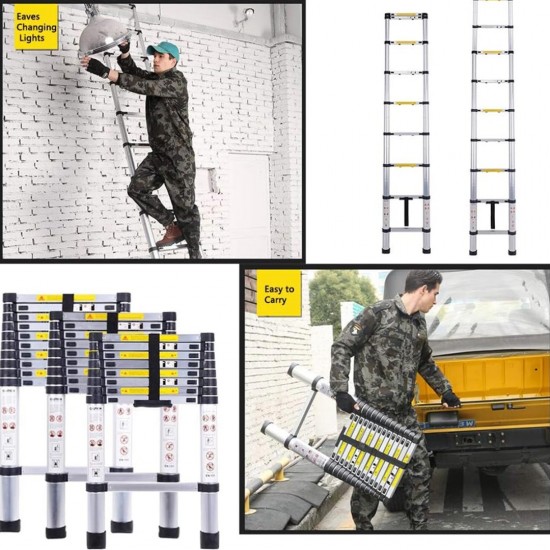 Home Store Aluminium Telescopic Single Extension Ladder 5.1M (14 Step) Home Store Aluminium Telescopic Single Extension Ladder 5.1M (14 Step)