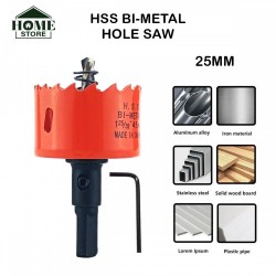 Home Store HSS Bi-Metal M42 Hole Saw With Drill Bit 25MM ~ 75MM