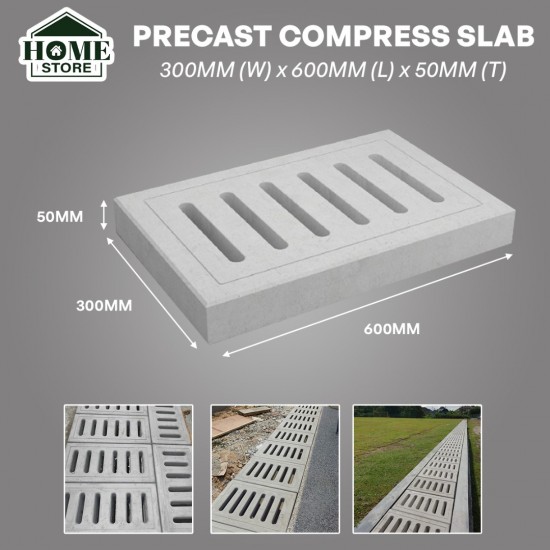 Home Store Precast Compress Slab With Reinforment Y10SQ Steel Bars & Fibre Strands 300MM (W) x 600MM (L) x 50MM (T) Home Store Precast Compress Slab With Reinforment Y10SQ Steel Bars & Fibre Strands 300MM (W) x 600MM (L) x 50MM (T)