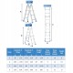 Home Store Aluminium Multipurpose Household Ladder 4 Step 3.8FT Extended 'A' Shape to 6.4FT, Straight Length 13FT