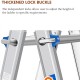 Home Store Aluminium Multipurpose Household Ladder 4 Step 3.8FT Extended 'A' Shape to 6.4FT, Straight Length 13FT