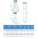 Home Store Aluminium Multipurpose Household Ladder 5 Step 4.6FT Extended 'A' Shape to 8FT, Straight Length 16.8FT
