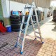 Home Store Aluminium Multipurpose Household Ladder 6 Step 5.5FT Extended 'A' Shape to 9.9FT, Straight Length 20FT