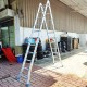 Home Store Aluminium Multipurpose Household Ladder 6 Step 5.5FT Extended 'A' Shape to 9.9FT, Straight Length 20FT