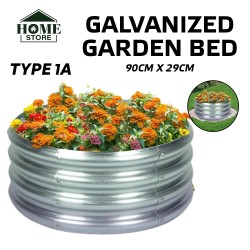 Home Store Type 1A Galvanized Raised Garden Bed 900MM (D) x 290MM (H) - Round