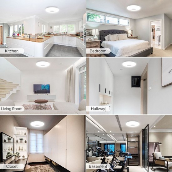SANSI 24W LED Flush Mount Ceiling Light 5000K Cool White 2100 Lumens Full Moon Series 40CM (D) SANSI 24W LED Flush Mount Ceiling Light 5000K Cool White 2100 Lumens Full Moon Series 40CM (D)