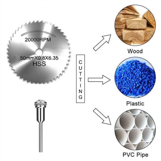 Home Store Mini Saw Blades Rotary Tool HSS Circular Saw Cutting Disc 22MM/ 25MM/ 32MM/ 35MM/ 44MM (D) x 6.35MM (BD) x 0.8MM (T) - 6PCS/SET Home Store Mini Saw Blades Rotary Tool HSS Circular Saw Cutting Disc 22MM/ 25MM/ 32MM/ 35MM/ 44MM (D) x 6.35MM (BD) x 0.8MM (T) - 6PCS/SET