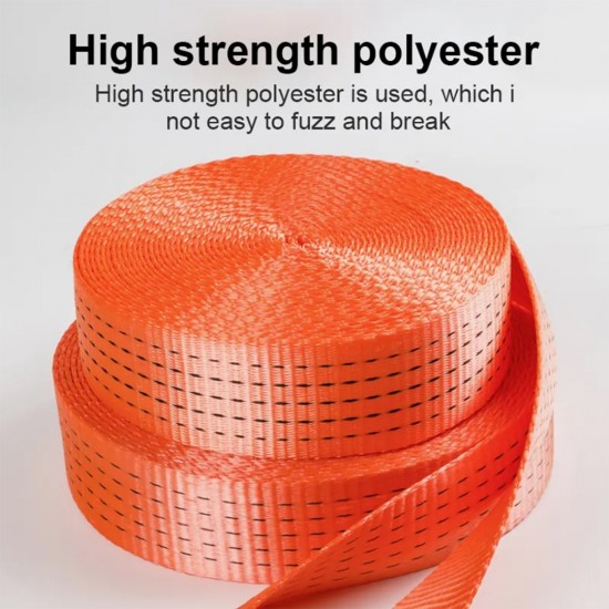 Selamat RS210 Polyester Ratchet Tie Down Strap Heavy Duty Cargo Belt With Metal Hook, Clip & Lock 50MM (W) x 10M (L) - 2TON