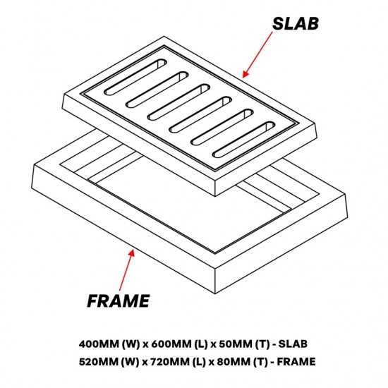 Home Store Precast Compress Frame 520MM (W) x 720MM (L) x 80MM (T) With Reinforment Y10SQ Steel Bars & Fibre Strands For Slab Size 400MM (W) x 600MM (L) x 50MM (T) Home Store Precast Compress Frame 520MM (W) x 720MM (L) x 80MM (T) With Reinforment Y10SQ Steel Bars & Fibre Strands For Slab Size 400MM (W) x 600MM (L) x 50MM (T)